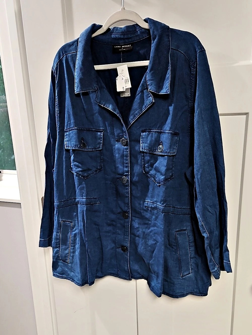 Lane Bryant Blue Utility Jacket Size 20 NWT